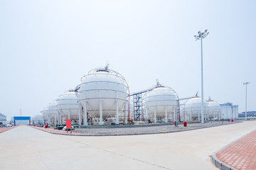 landscape of oil depot