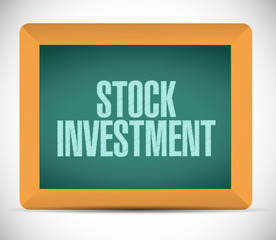 Stock Investment board sign concept