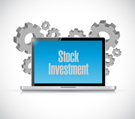 Stock Investment tech computer sign concept