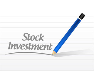 Stock Investment message sign concept