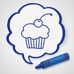 cake doodle drawing