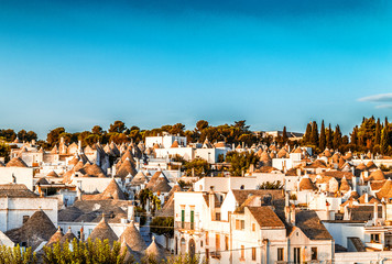 Obraz premium The Trulli houses of Alberobello in Apulia in Italy