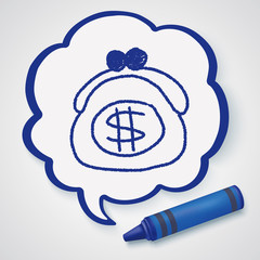 purse doodle drawing