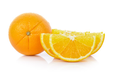 Orange fruit isolated on white background