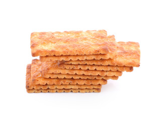 Cracker isolated on over white background