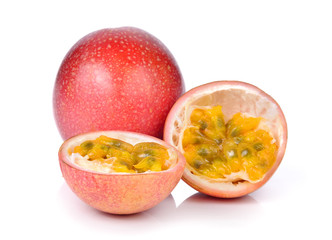 Passion fruit isolated on white background