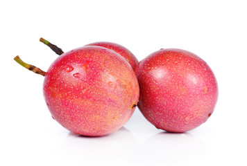 Passion fruit isolated on white background