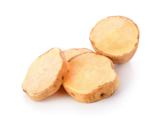 Sweet potato isolated on white background