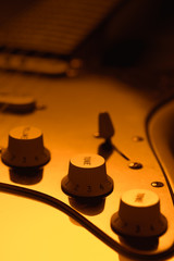 Detail of a electric guitar