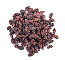 raisin on white background