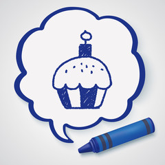 cupcake doodle drawing