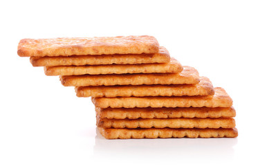 Cracker isolated on over white background