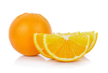 Orange fruit on white background