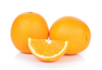 Orange fruit isolated on white