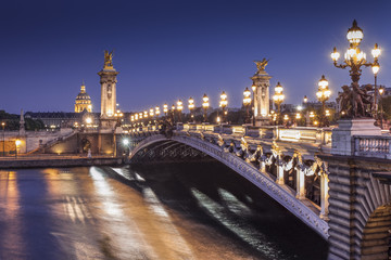 Die Brücke Alexandre III in Paris