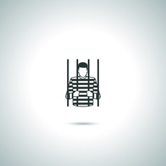 Criminal prisoner icon