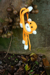 knitted monkey, symbol 2016, year of the monkey