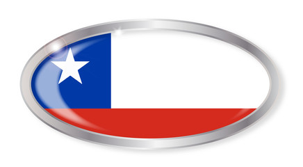 Chile Flag Oval Button