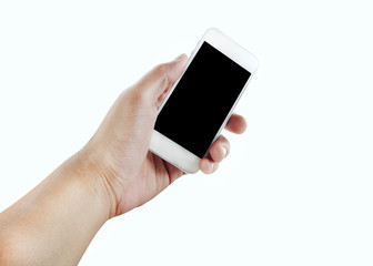 hand holding a smartphone