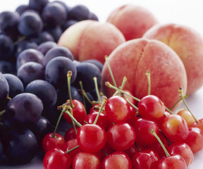桃,ぶどう,チェリー