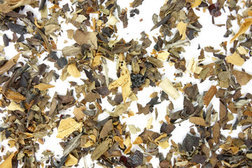 dry tea leaf background