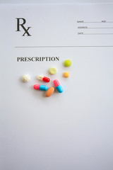 Pills on a Prescription Form