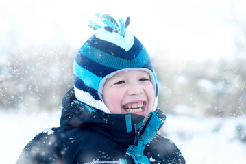 Boy in winter outdoor