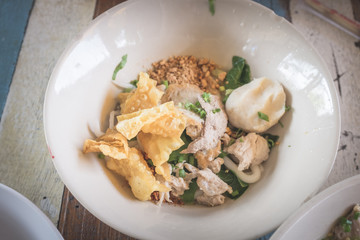 Dry Pork noodle soup