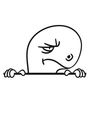 genervter dino hidden behind wall frame sad unhappy