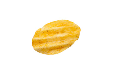 potato chips isolated on white background