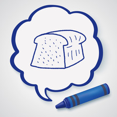 toast doodle drawing