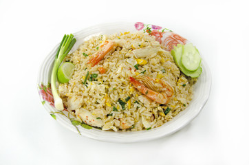 fried rice with shrimp and sea crab meat