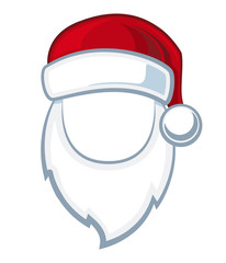 Christmas hat and beard