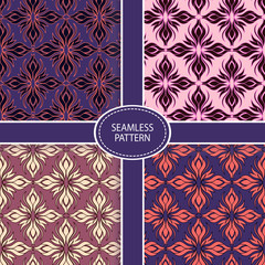 set of seamless colorful patterns