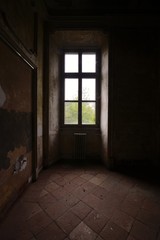 old dark window