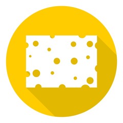 Cheese icon with long shadow