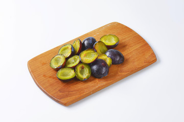 Fresh ripe plums