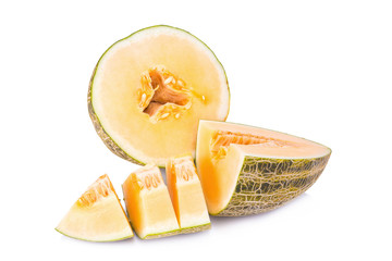 Tibet melon on white background