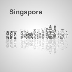 Singapore skyline  for your design