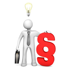 Businessman Bulb Red Paragraph