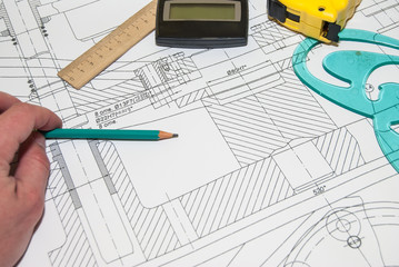 abstract engineering drawings