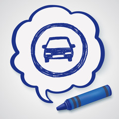only car drive sign doodle