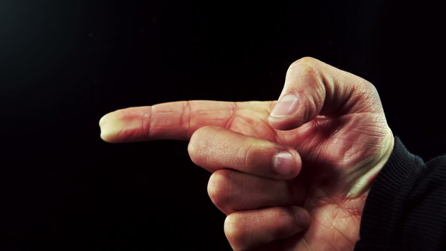 Hand pulling an elastic band