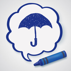 umbrella doodle drawing