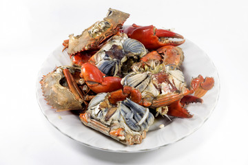 Steamed crab