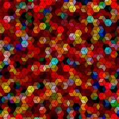Abstract background with colorful hex polygons