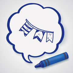 birthday hanging doodle drawing