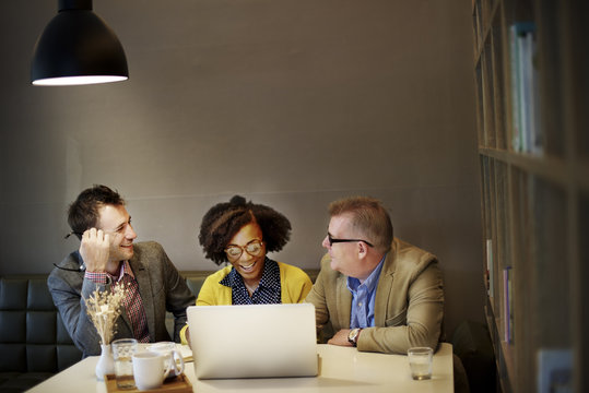 Business People Meeting Corporate Laptop Technology Concept