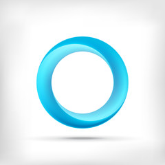 Infinity shape round dimensional icon