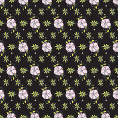 floral non-seamless pattern background